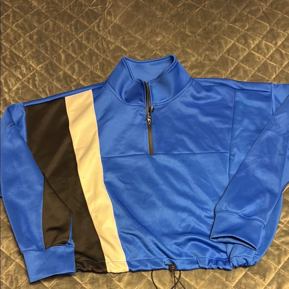 Colorblock Quarter-Zip Pullover